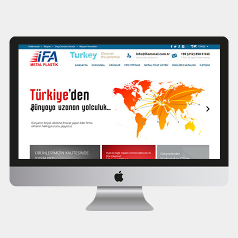 İFA Metal web sitesi tasarımı