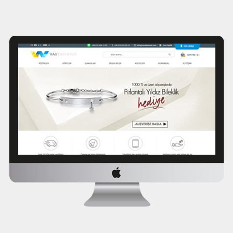 Vav Diamond web sitesi tasarımı