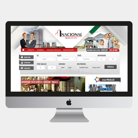 Nacional Real Estate web sitesi tasarımı